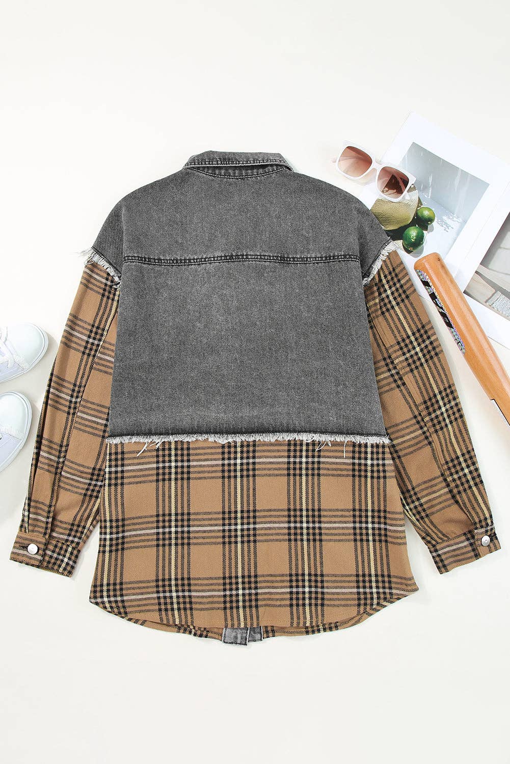 Plaid Denim Shacket