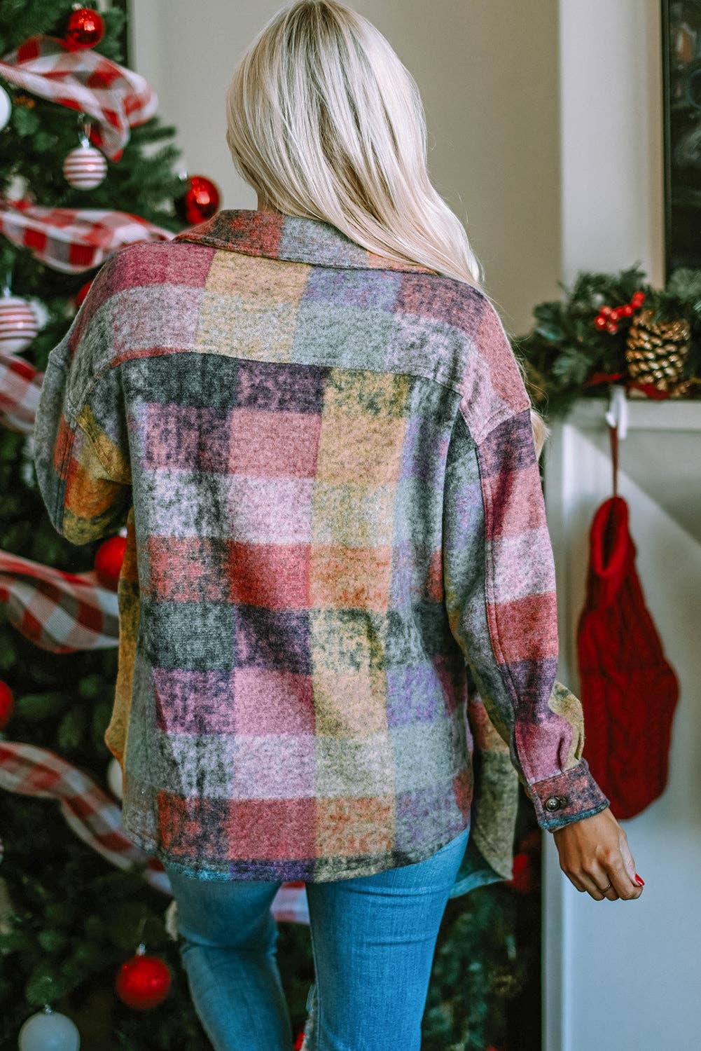 Multicolor Brushed Shacket