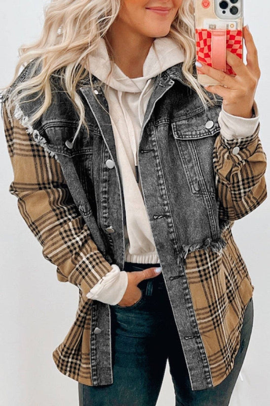Plaid Denim Shacket