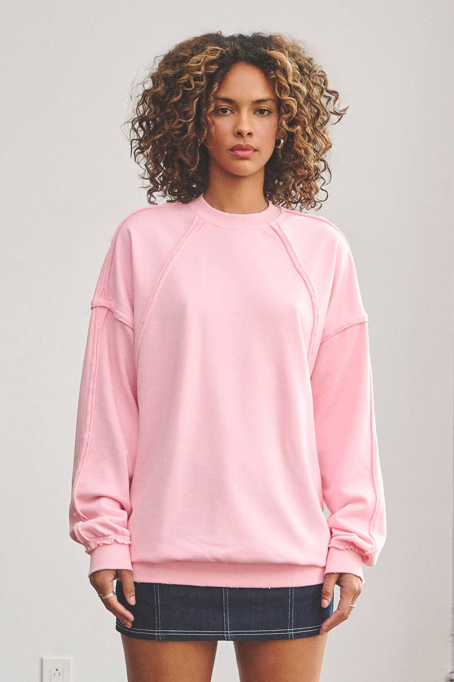 French crewneck in tan