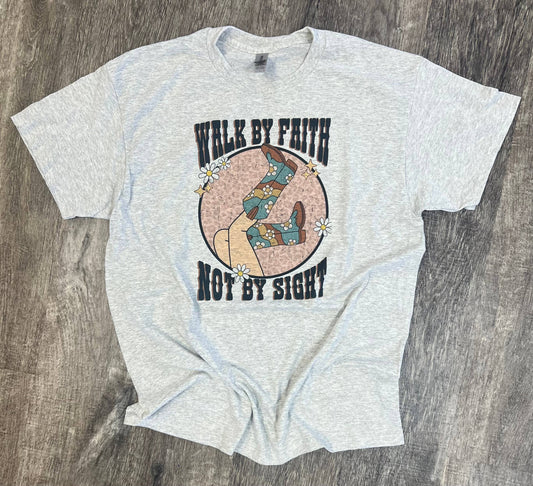 Walk By Faith Ash Gray Tee