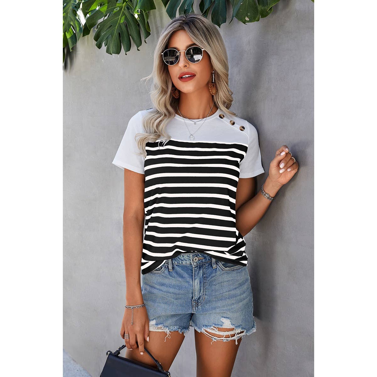 Stripe Color Block Tee