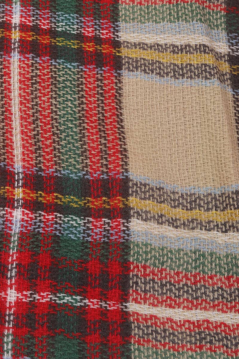 Beige Plaid Scarf