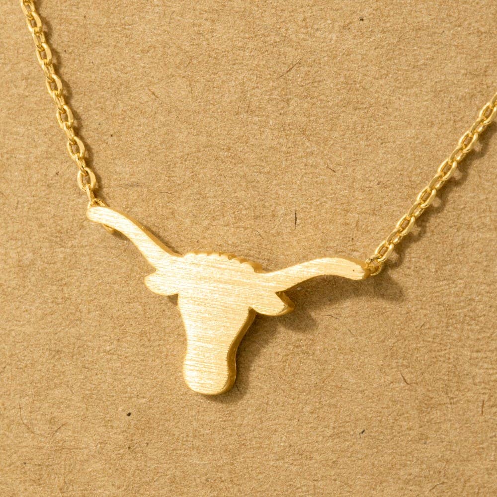 Necklace: Dainty Bull Head Pendant