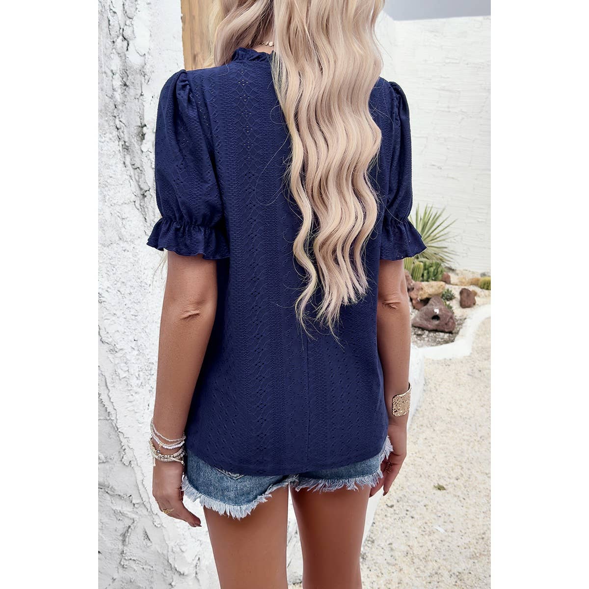Lace Top in Navy
