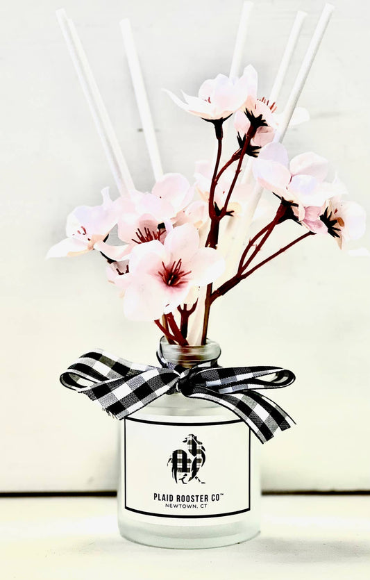 Reed Diffuser with Cherry Blossom Sprig