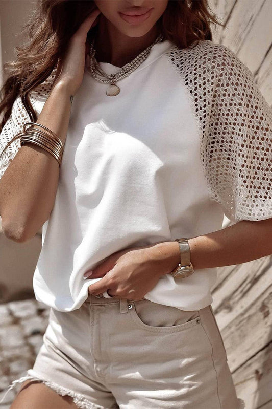 Lace Sleeve Tee