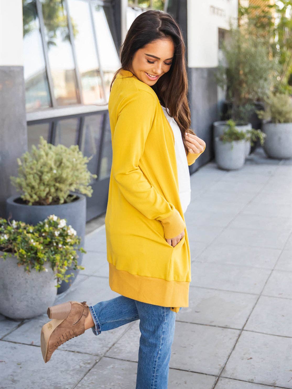 Solid Snap Cardigan