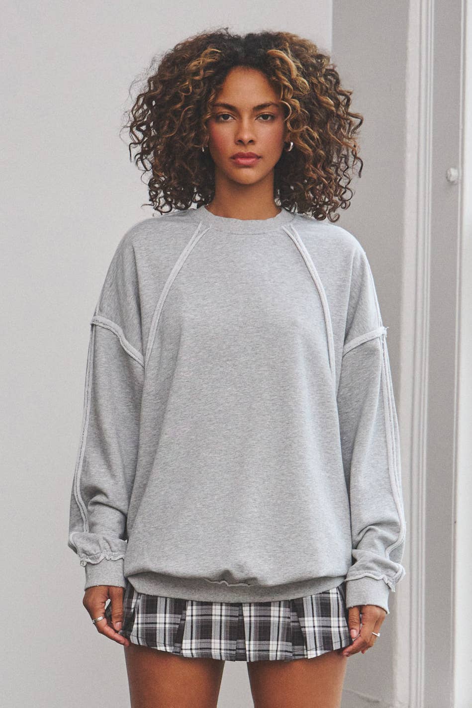 French crewneck in tan