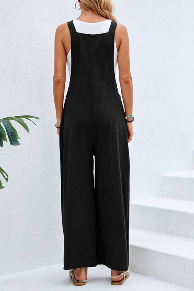 Solid Overalls in Black & Navy