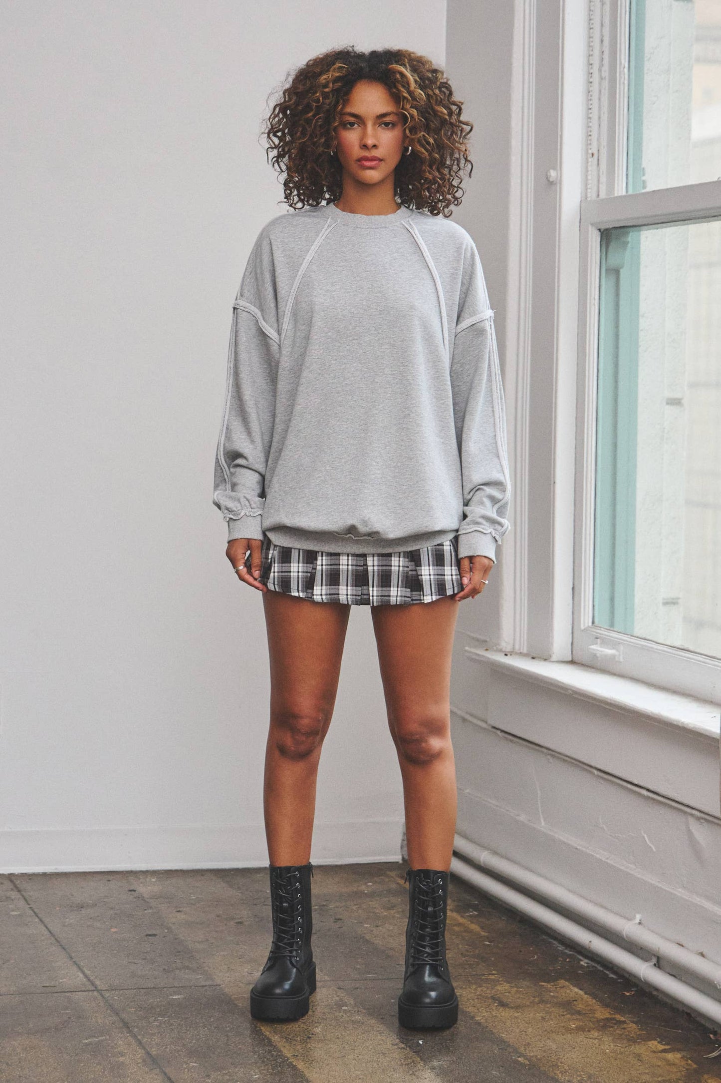 French crewneck in tan