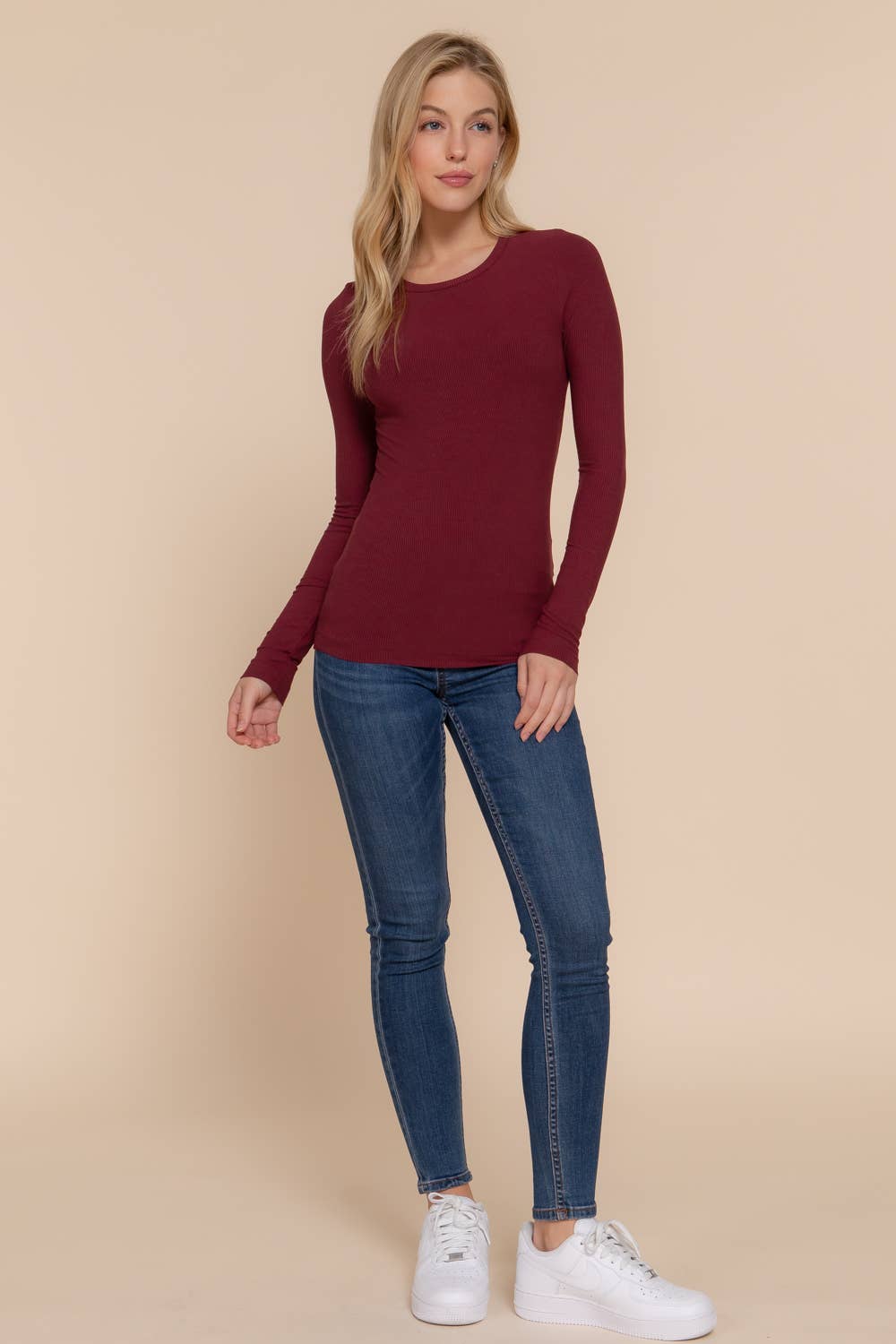 Long Sleeve Crew Knit Top