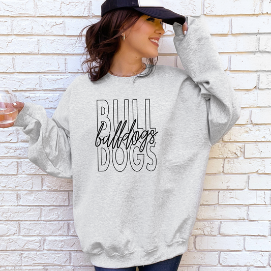 Bulldogs School Mascot Graphic Sweatshirt