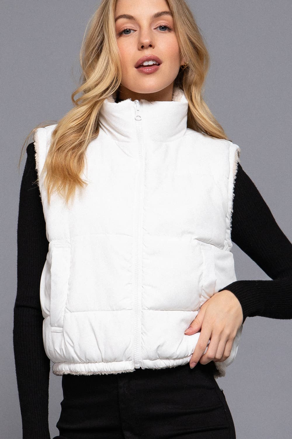 Reversible Fur Padded Vest