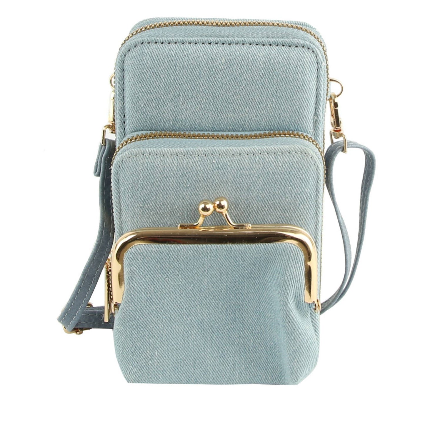Crossbody Double Zip Handbag