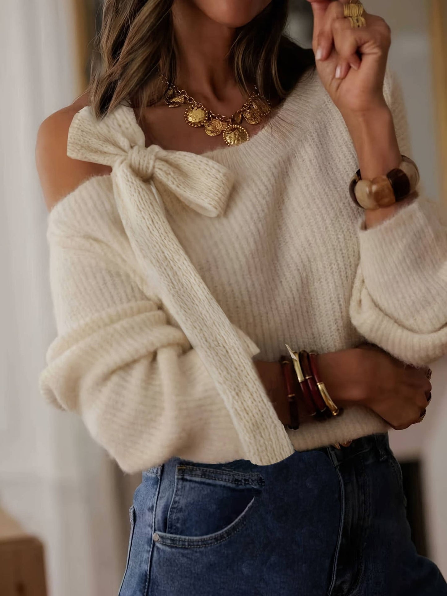 Off Shoulder Sweater
