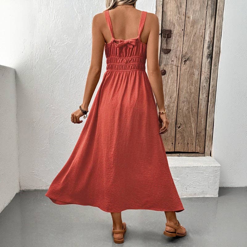Halter Pleated Dress