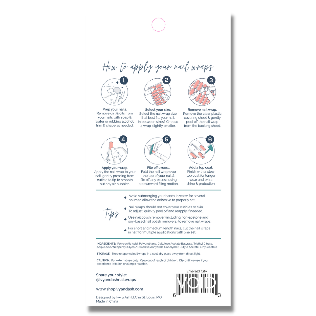 Christmas Cheer | Red Green & White Glitter Nail Wrap