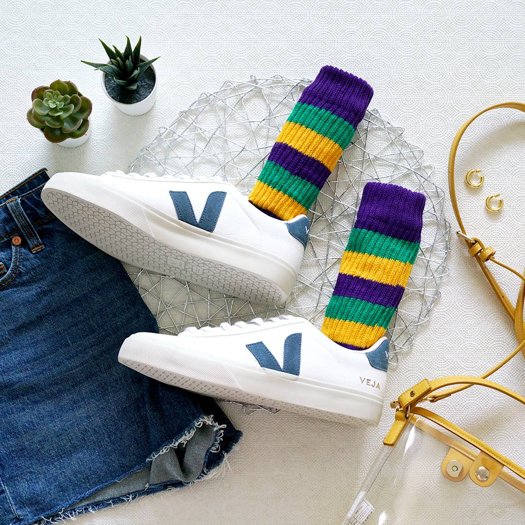 Mardi Gras Slouchy Socks