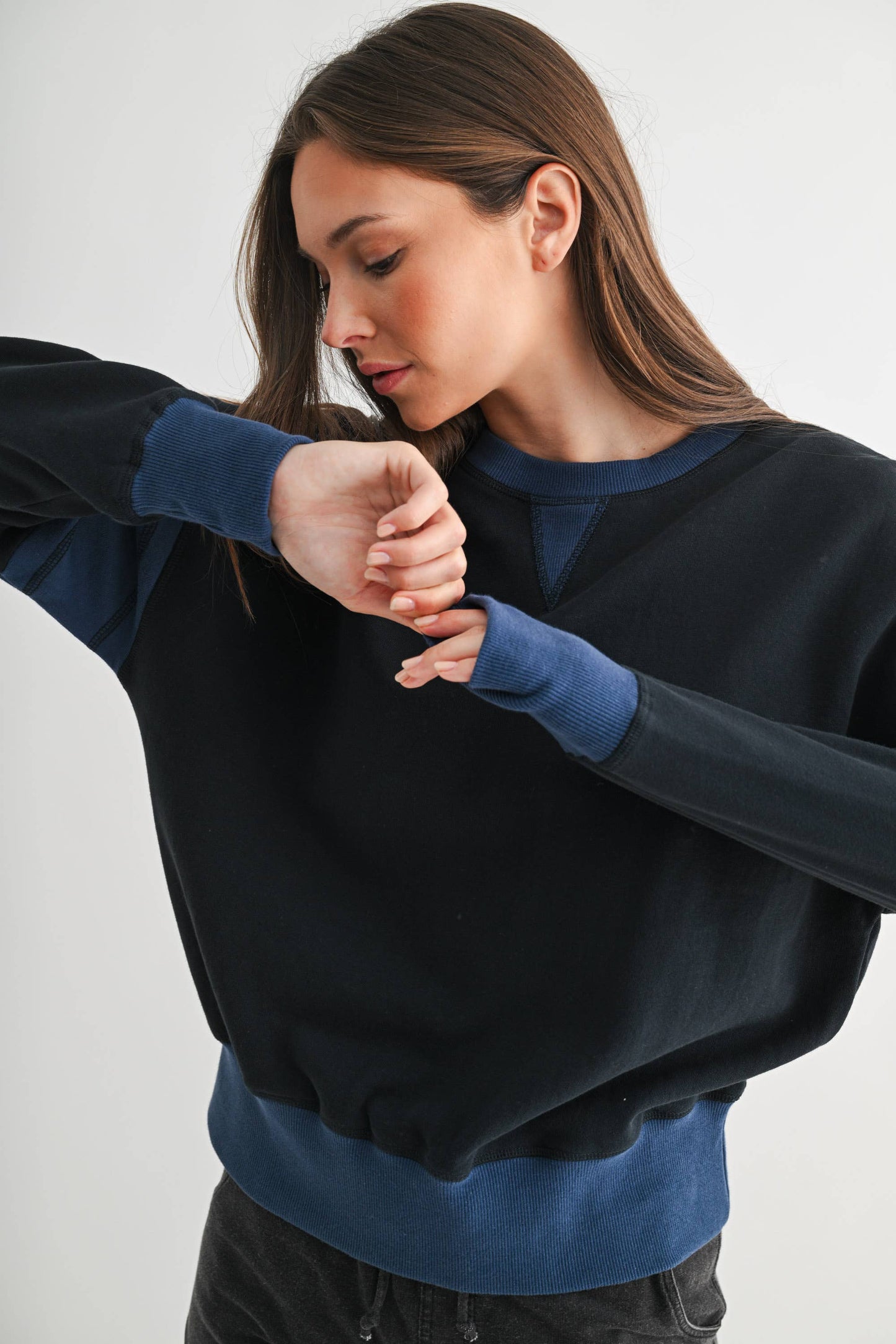 Varsity Colorblock Fleece Crewneck