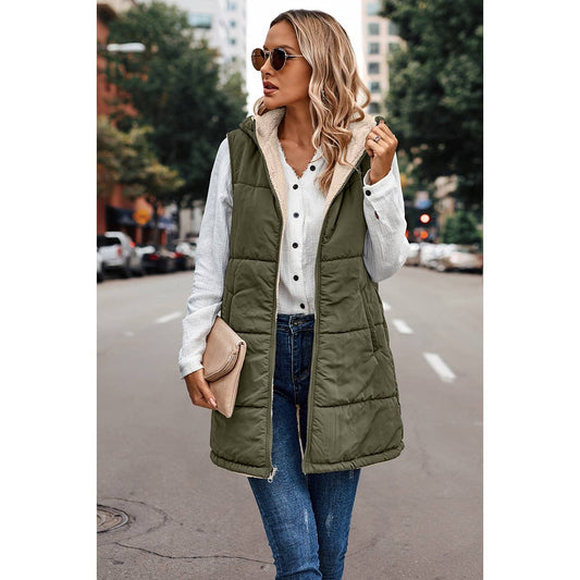 Navy Faux Fur Vest