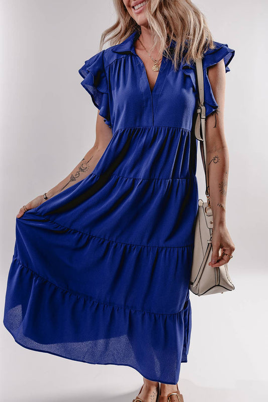 Ruffled Midi Dress