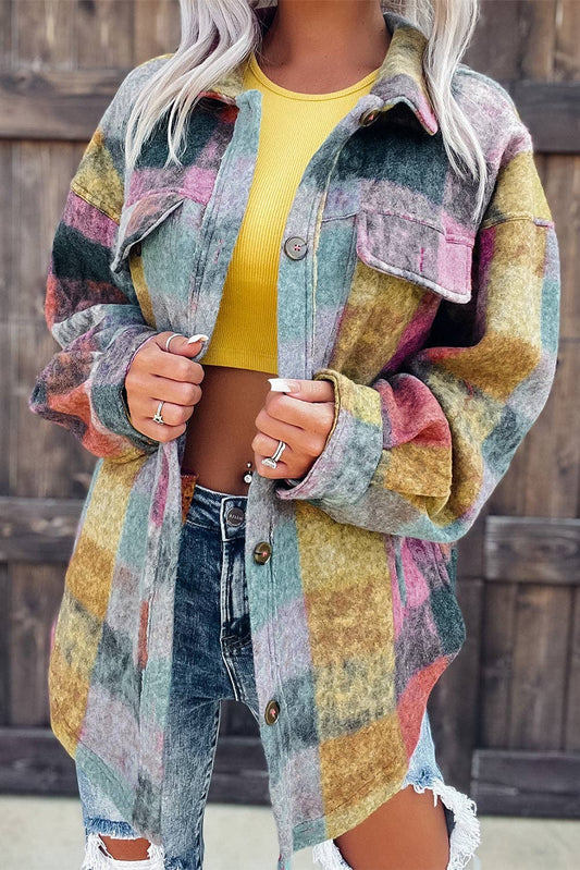 Multicolor Brushed Shacket