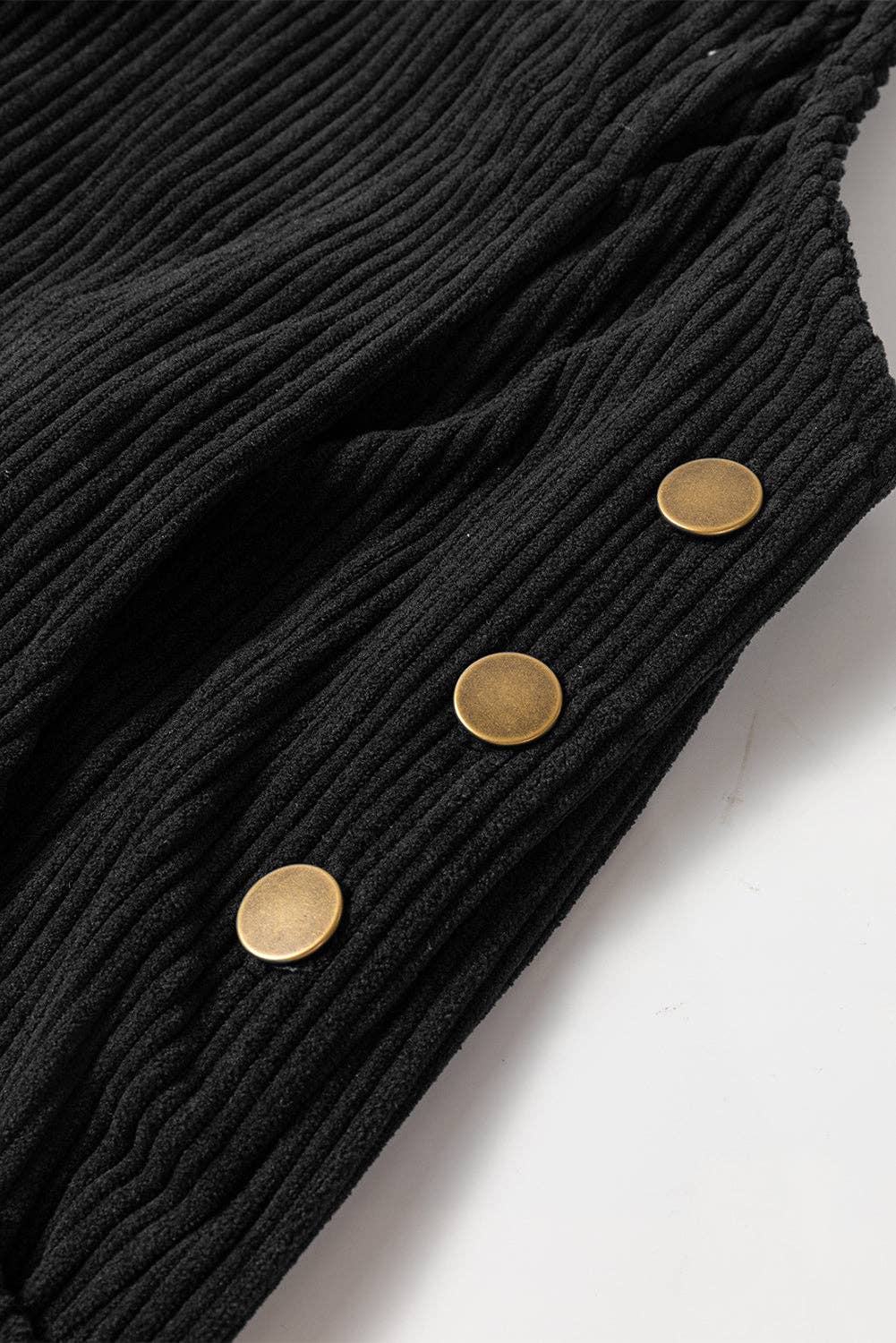 Corduroy Overall with Pockets Black