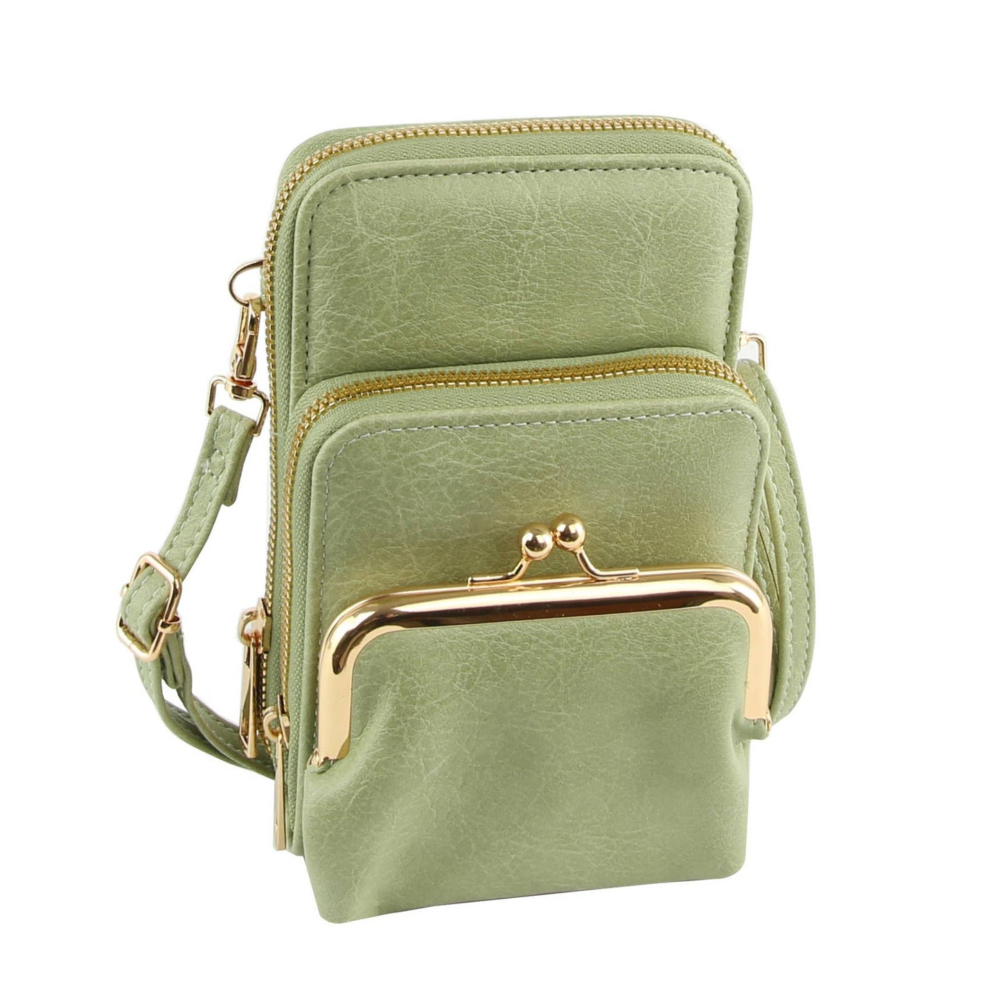 Crossbody Double Zip Handbag