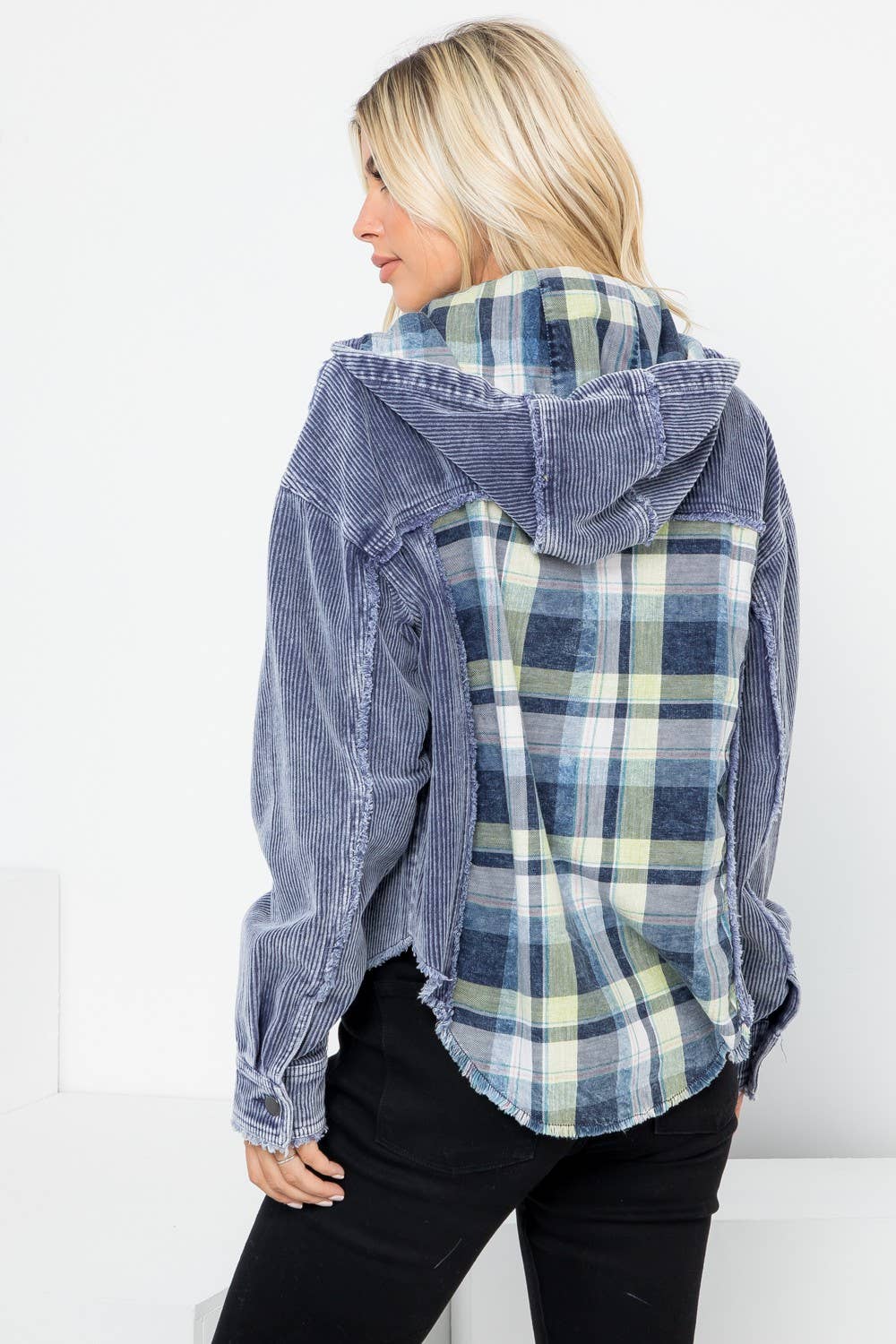 Washed Corduroy Hooded Jacket