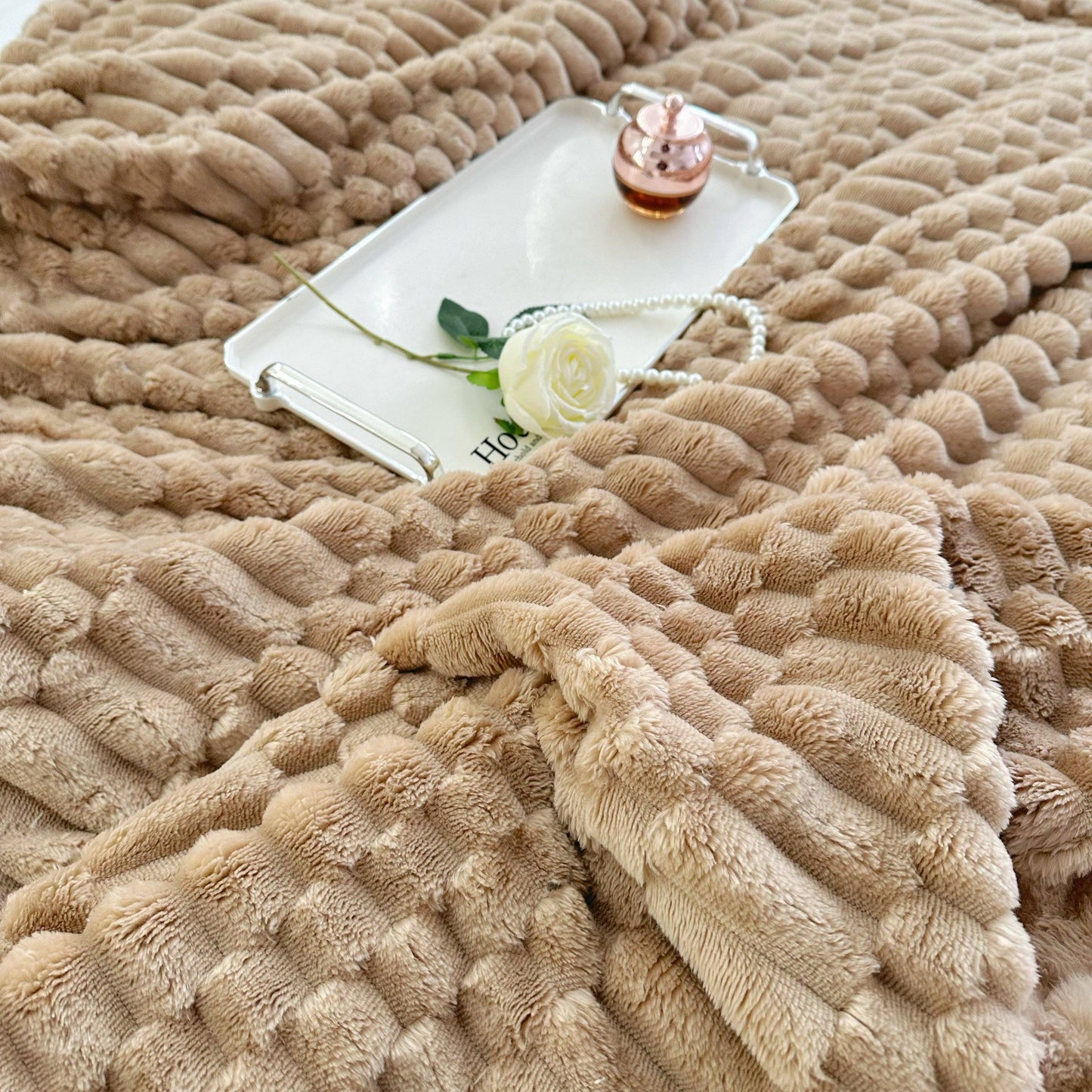 Bubble-Texture Ultra Plush Blanket