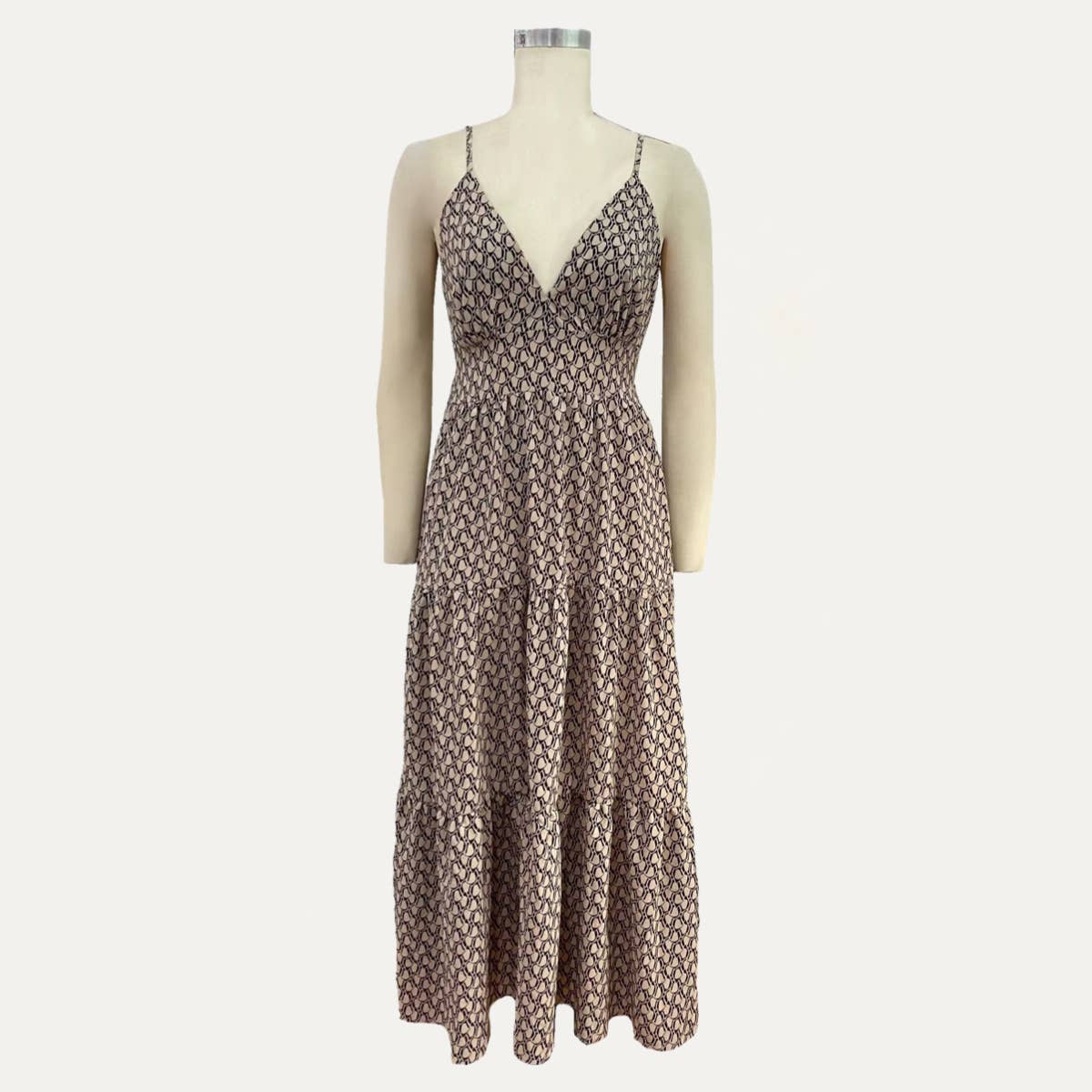 Tie-Back Strappy Maxi Dress