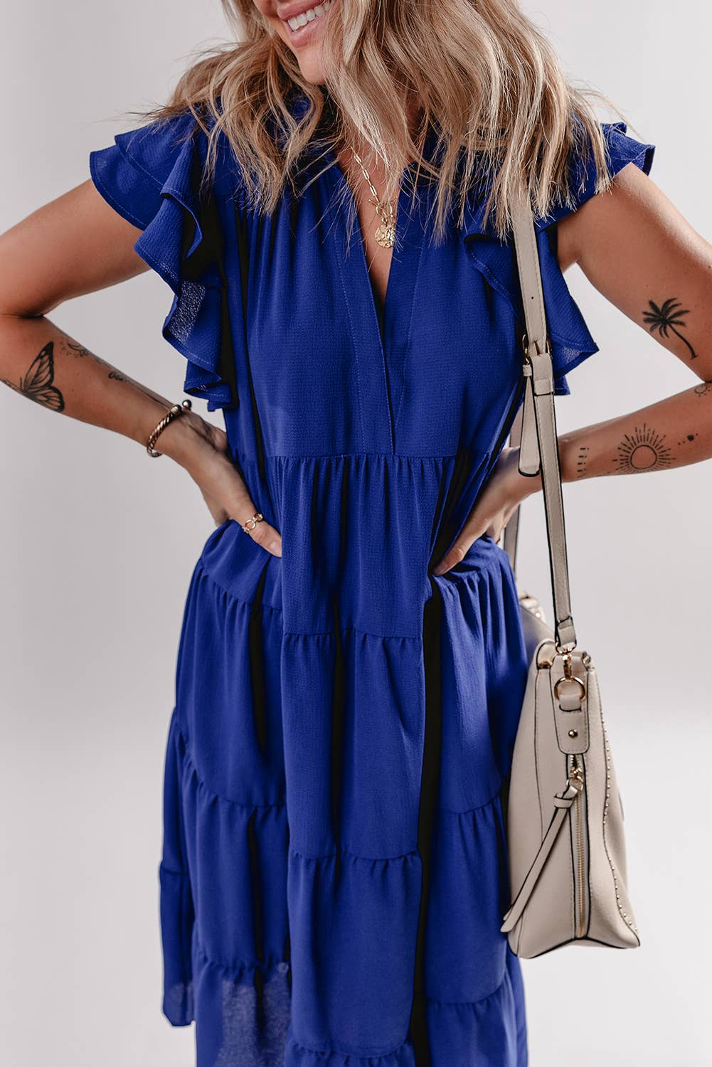 Ruffled Midi Dress
