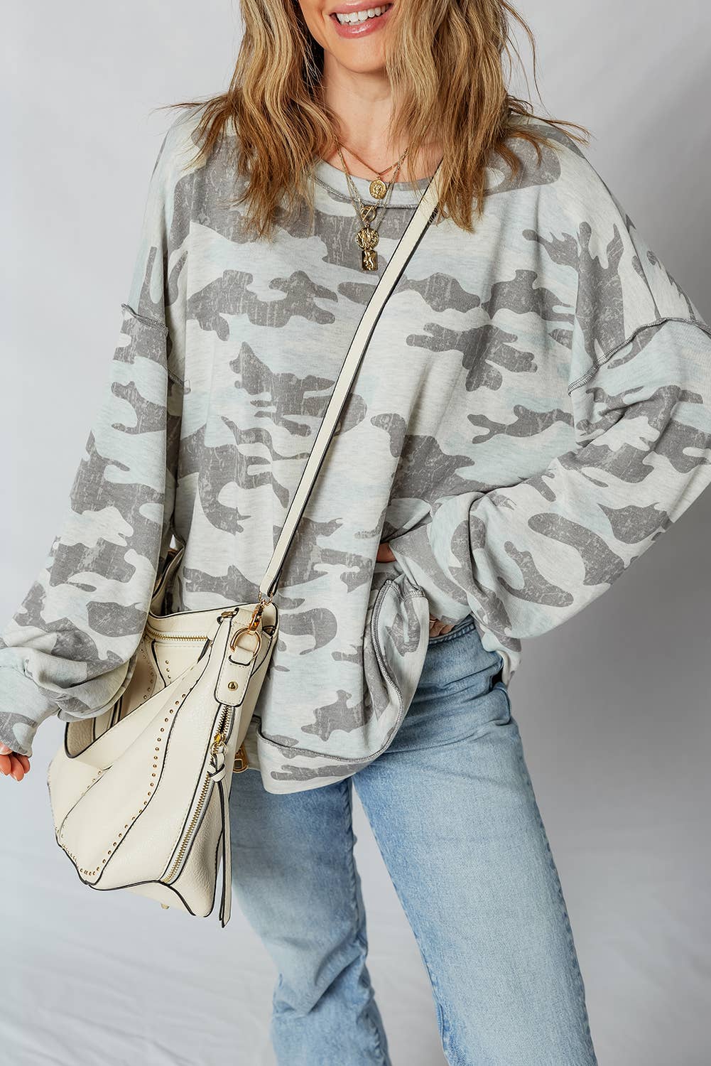 Camouflage Patchwork Sweatshirt