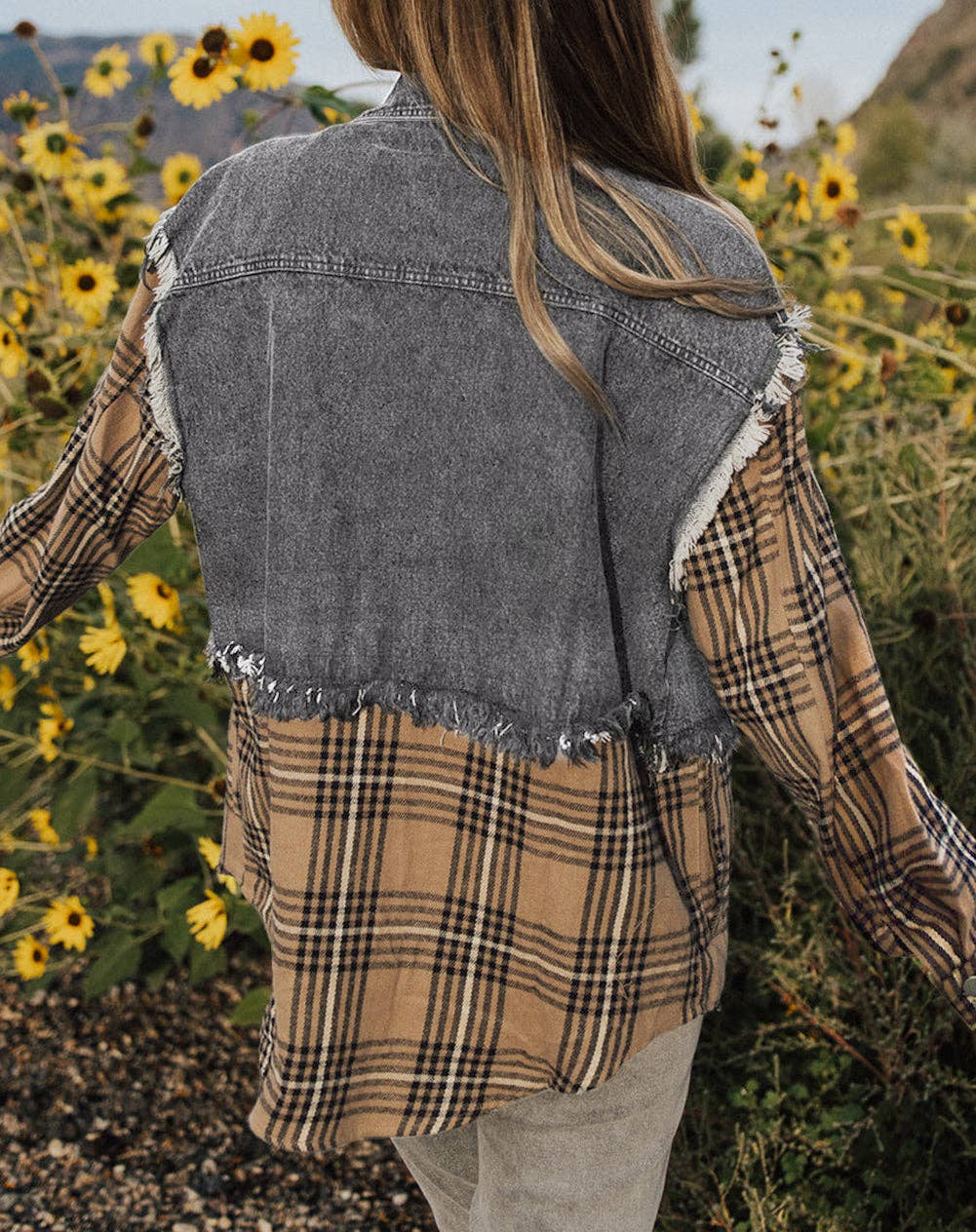 Plaid Denim Shacket