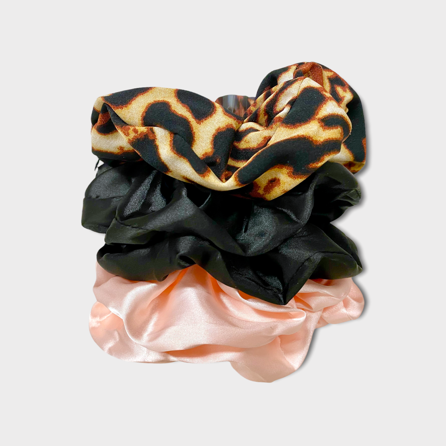 Scrunchies With Hidden Pocket - 3 Pcs