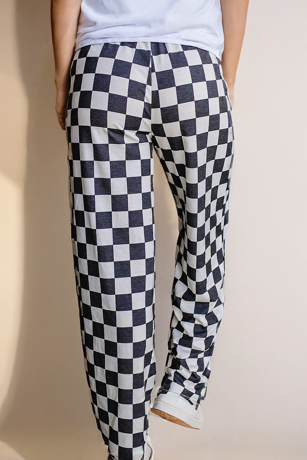 Checkered Pant in Black and white