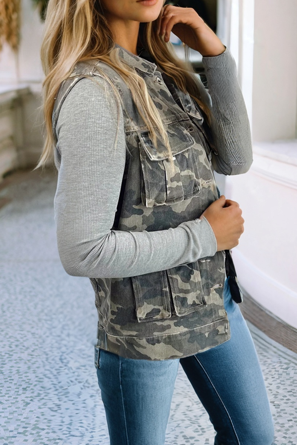 Cargo Denim Vest