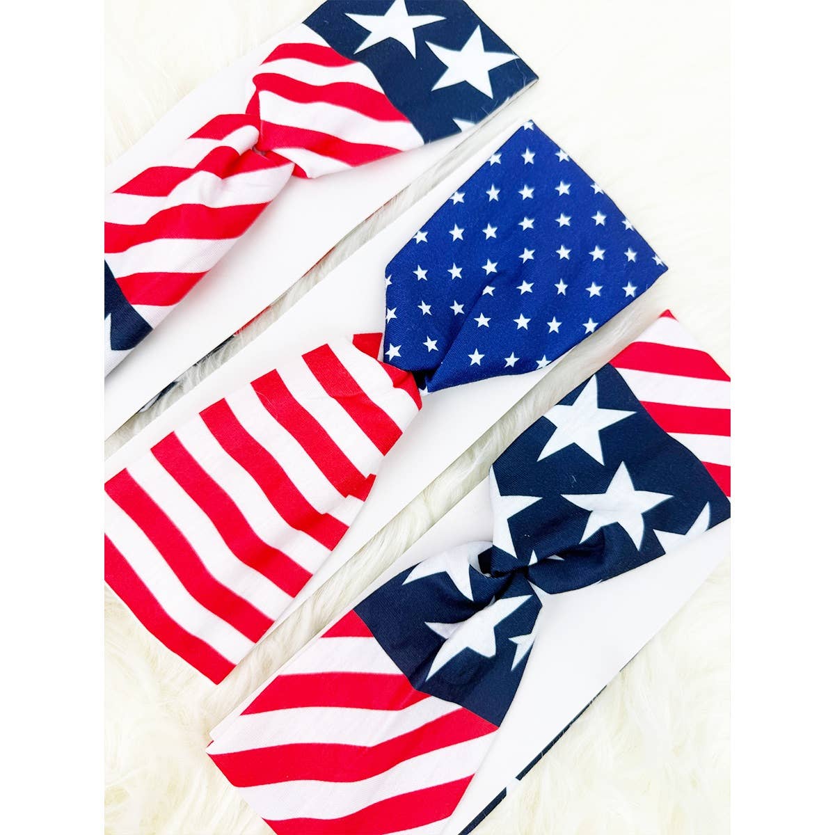 American Flag Headwrap Set