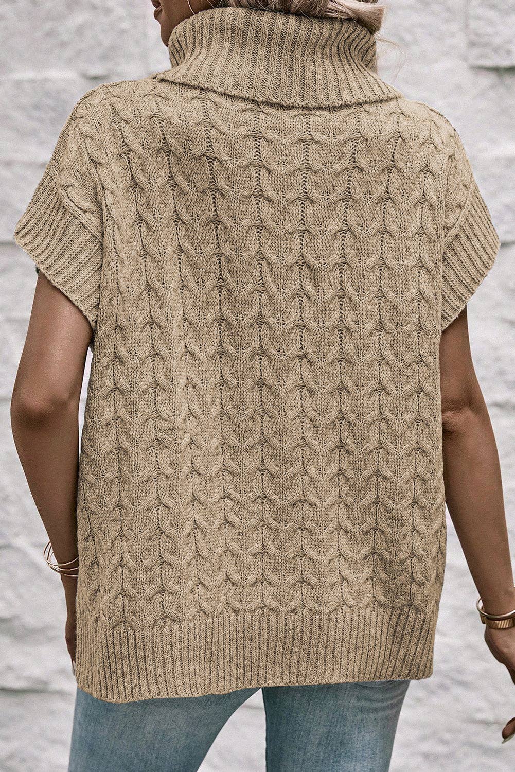 Turtleneck Batwing Sleeve Sweater