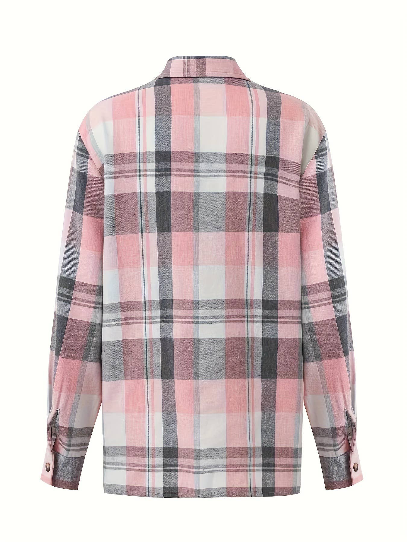 Autumn shacket plaid shirt jacket