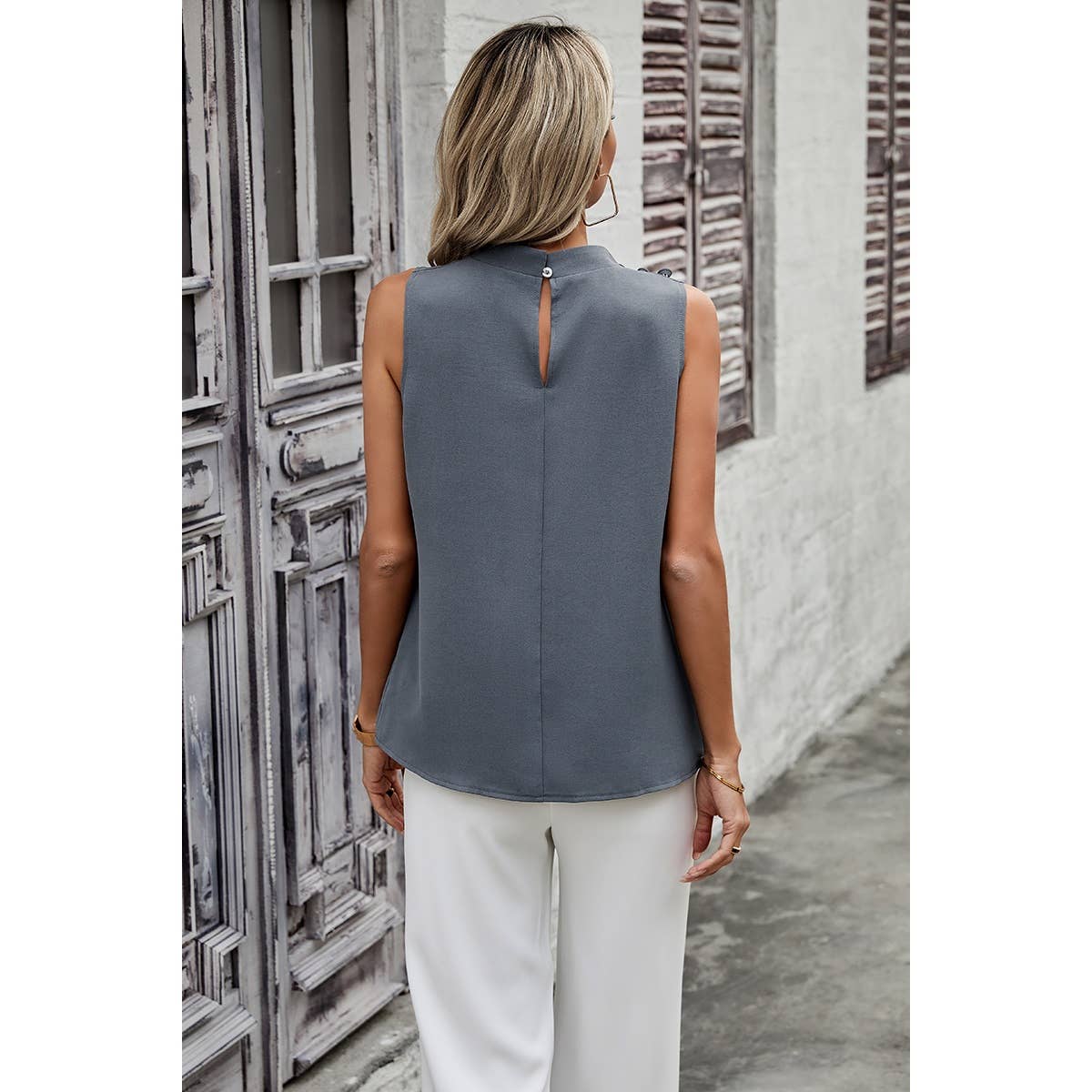 Ruched Sleeveless