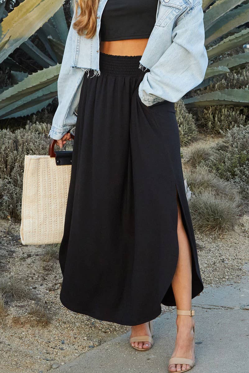 MAXI SKIRT WITH SIDE POCKET