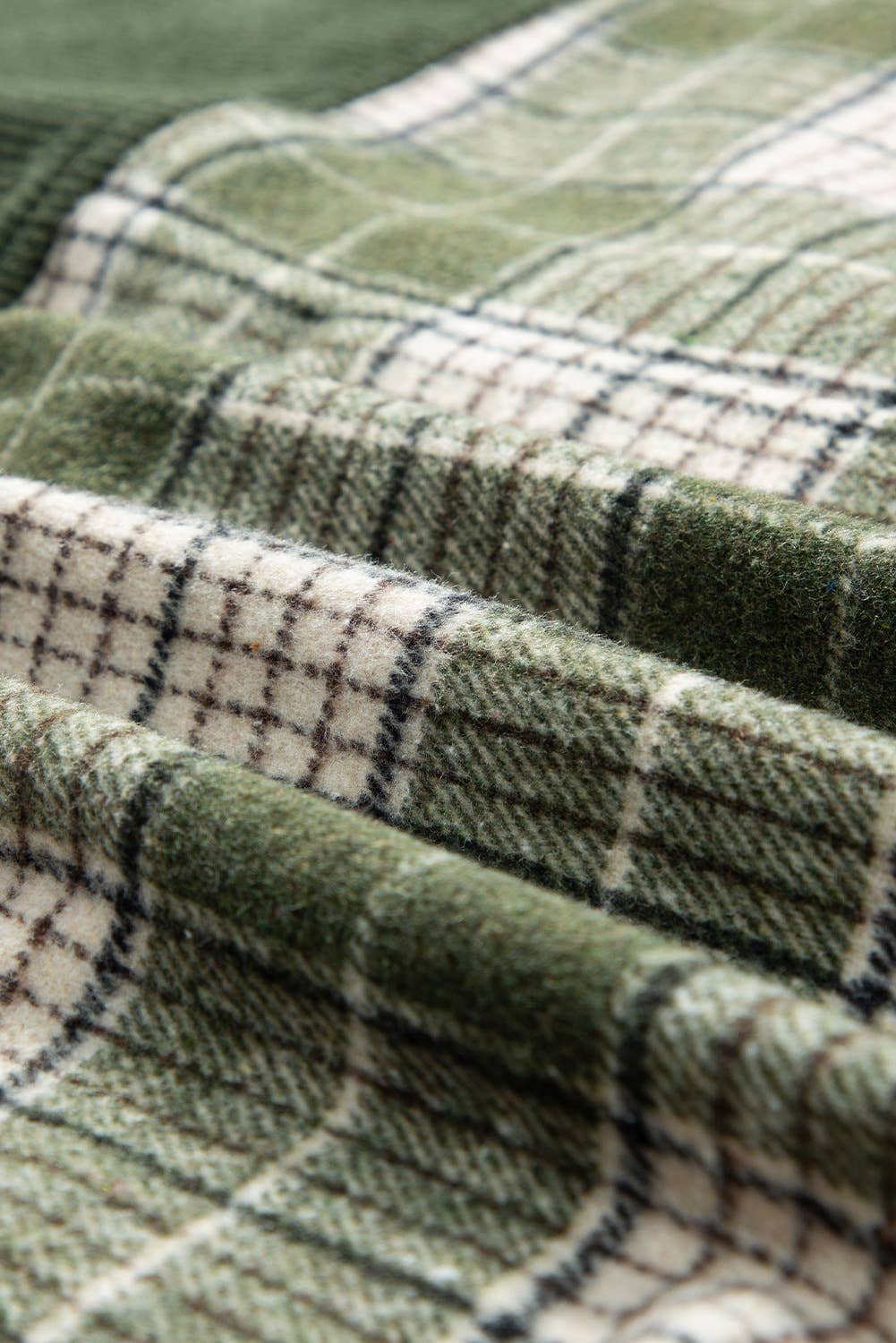 Plaid-Corduroy Coat