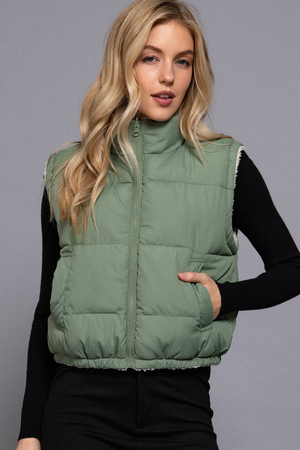 Reversible Fur Padded Vest