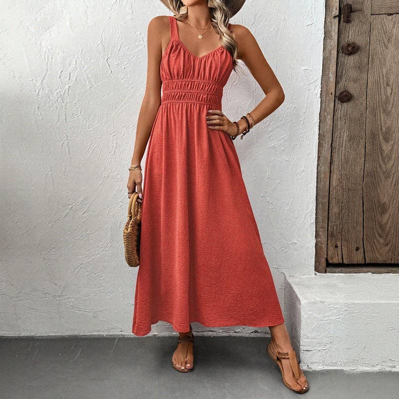 Halter Pleated Dress