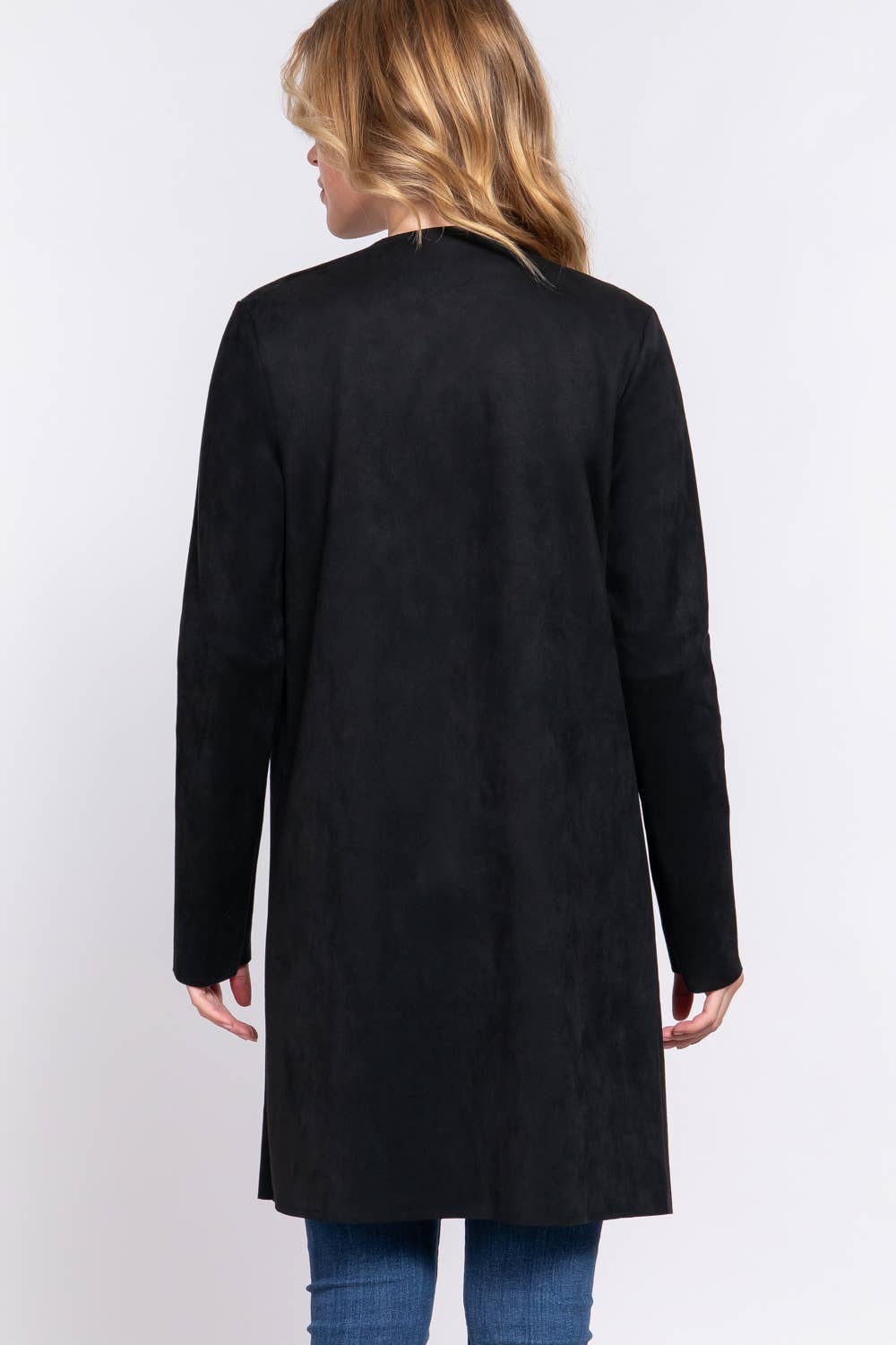 Faux Suede Long Jacket