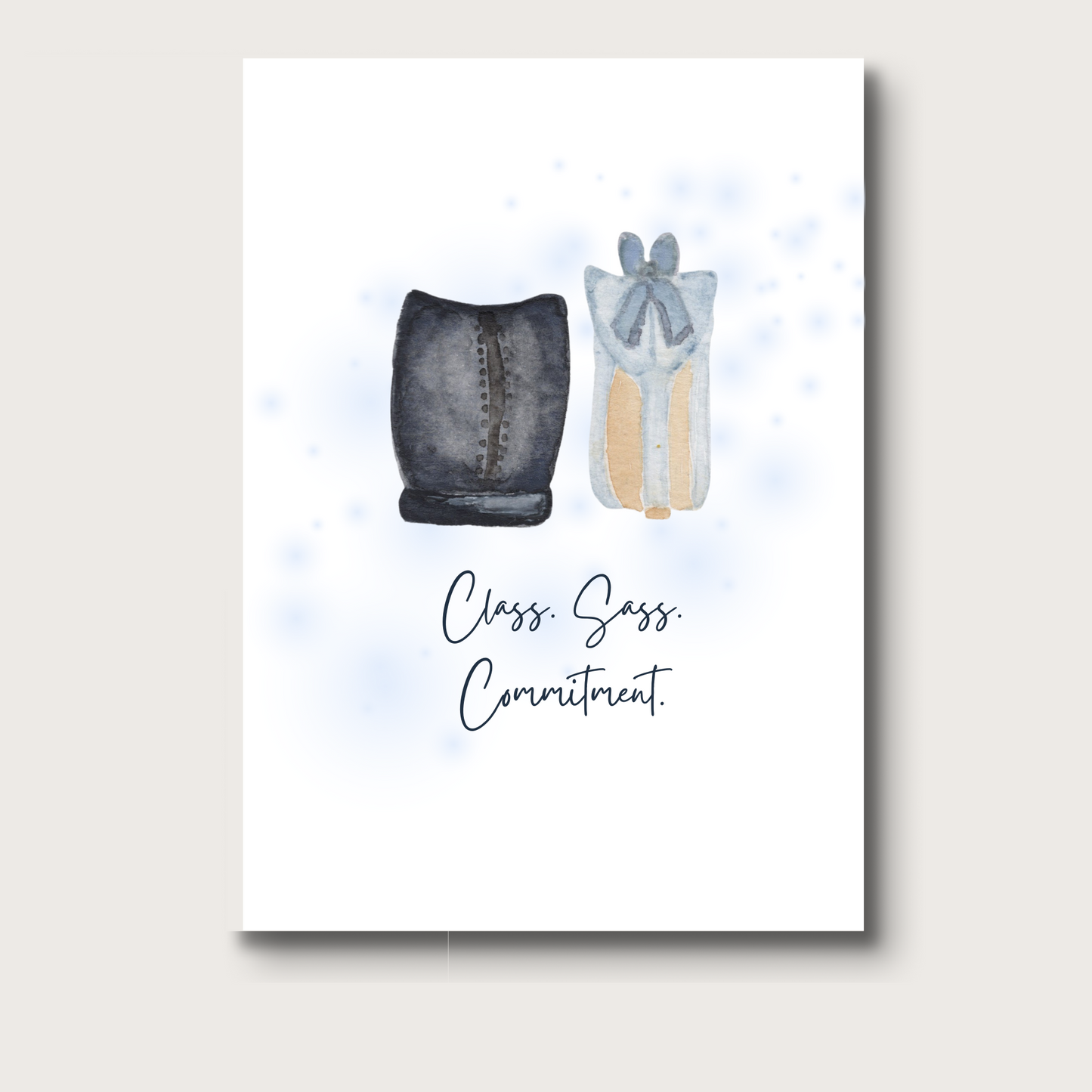 AligN: Class. Sass. Commitment. Wedding Greeting Card