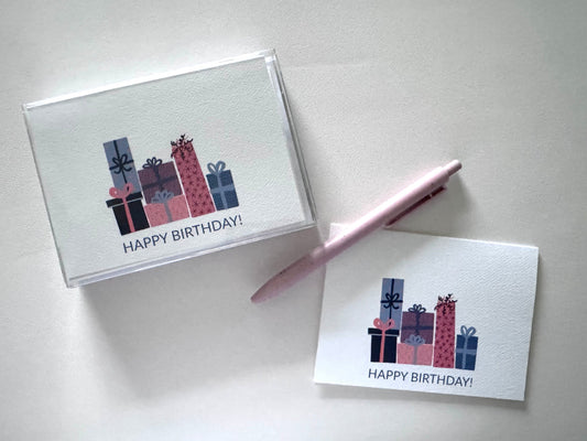 AligN Boxed Greeting Cards: Neutral Happy Birthday Presents