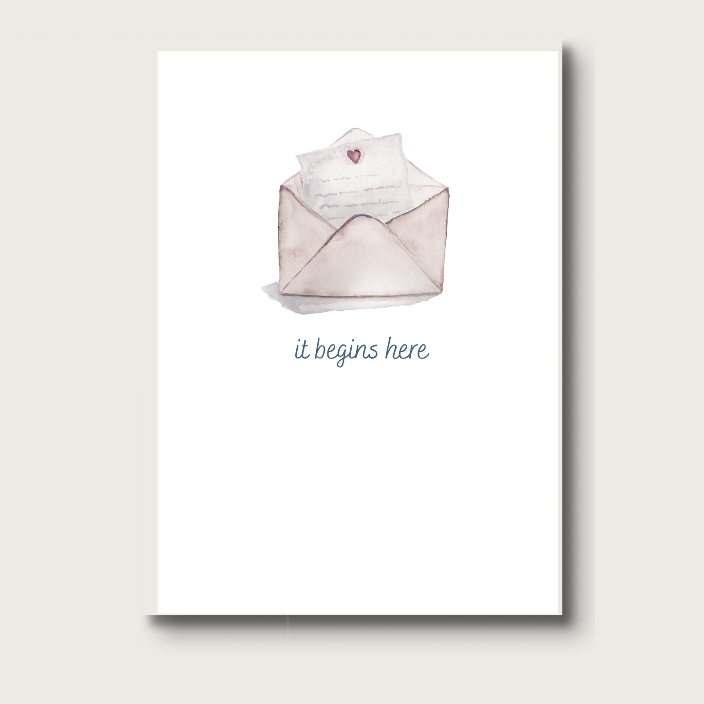 AligN: It Begins Here Romantic Wedding Card